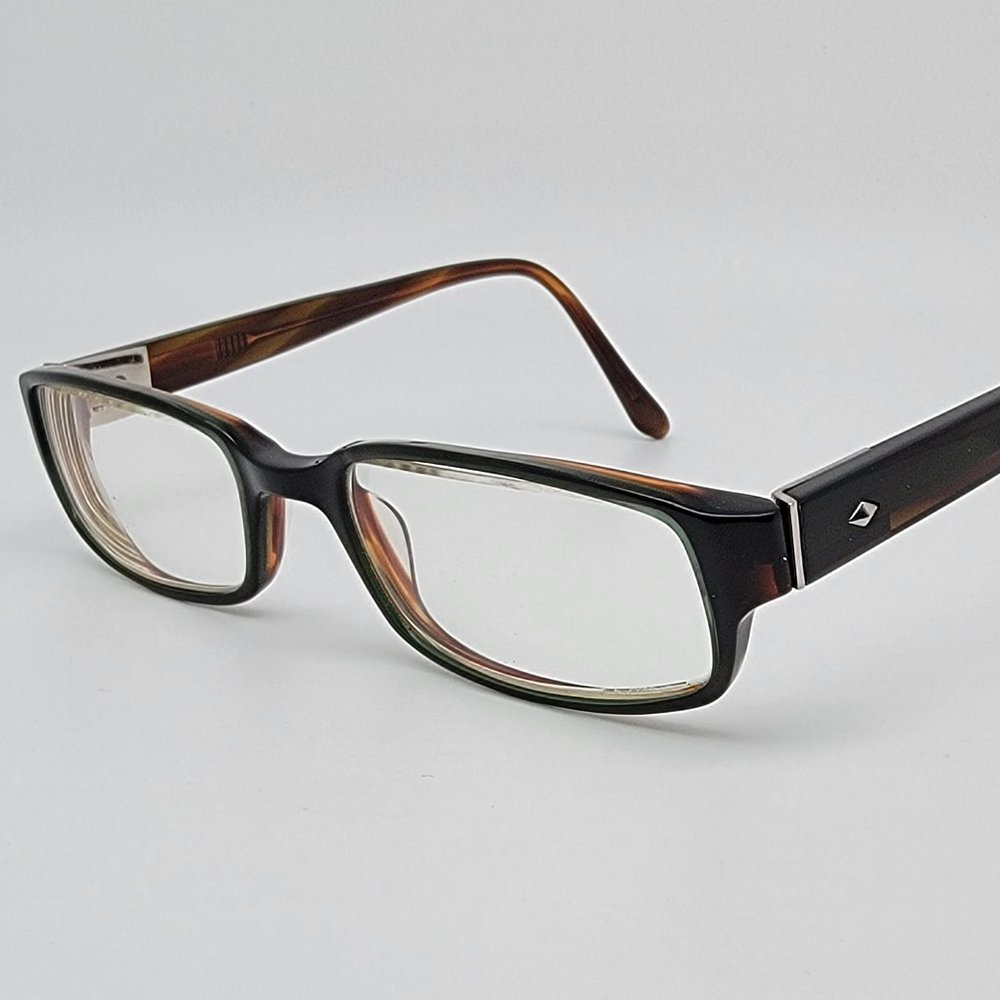 Sama Jackson Green Brown Rectangular Eyeglasses Frame Japan 50-19-145